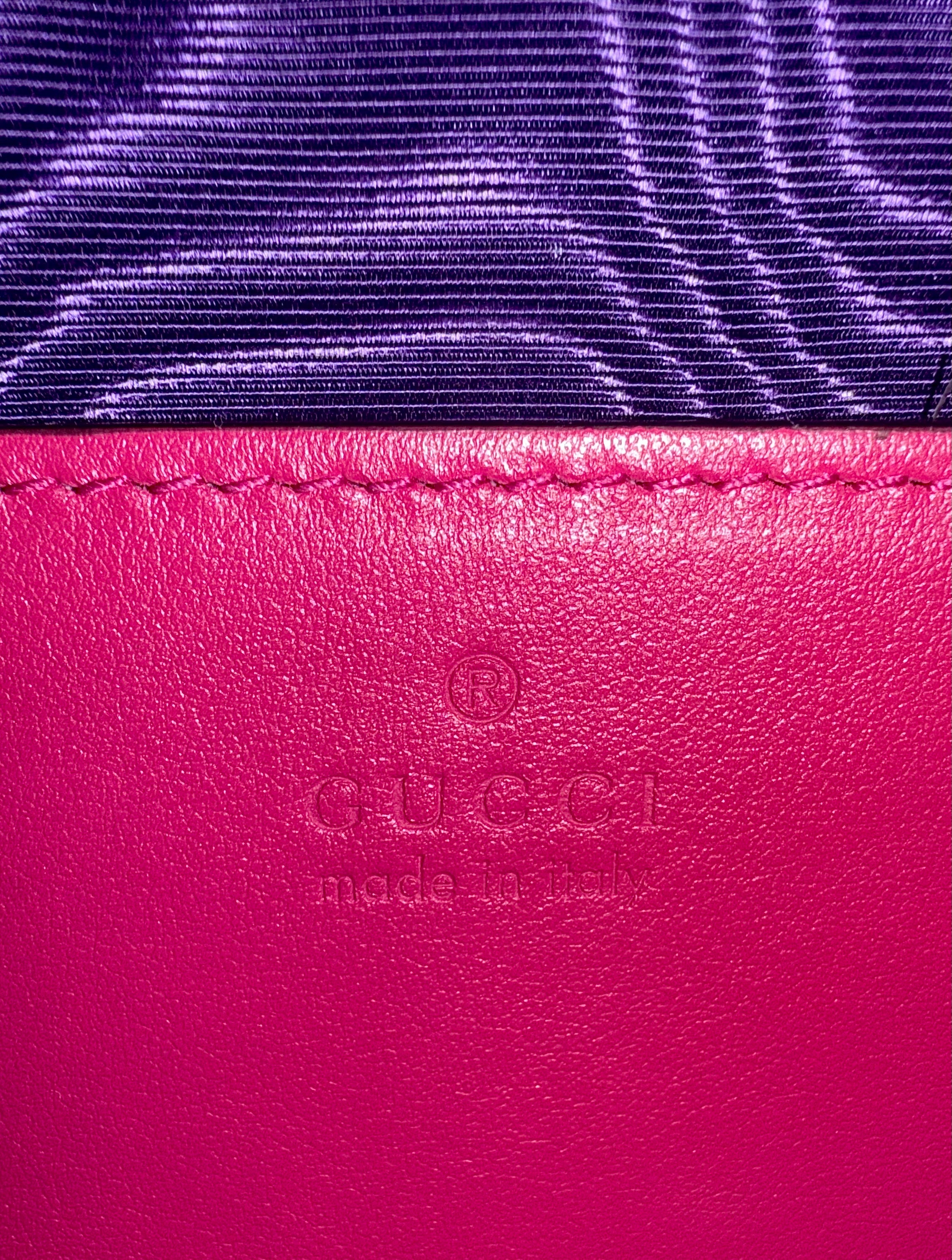 GUCCI GG MATELASSÉ PINK NYLON BOWLER BAG