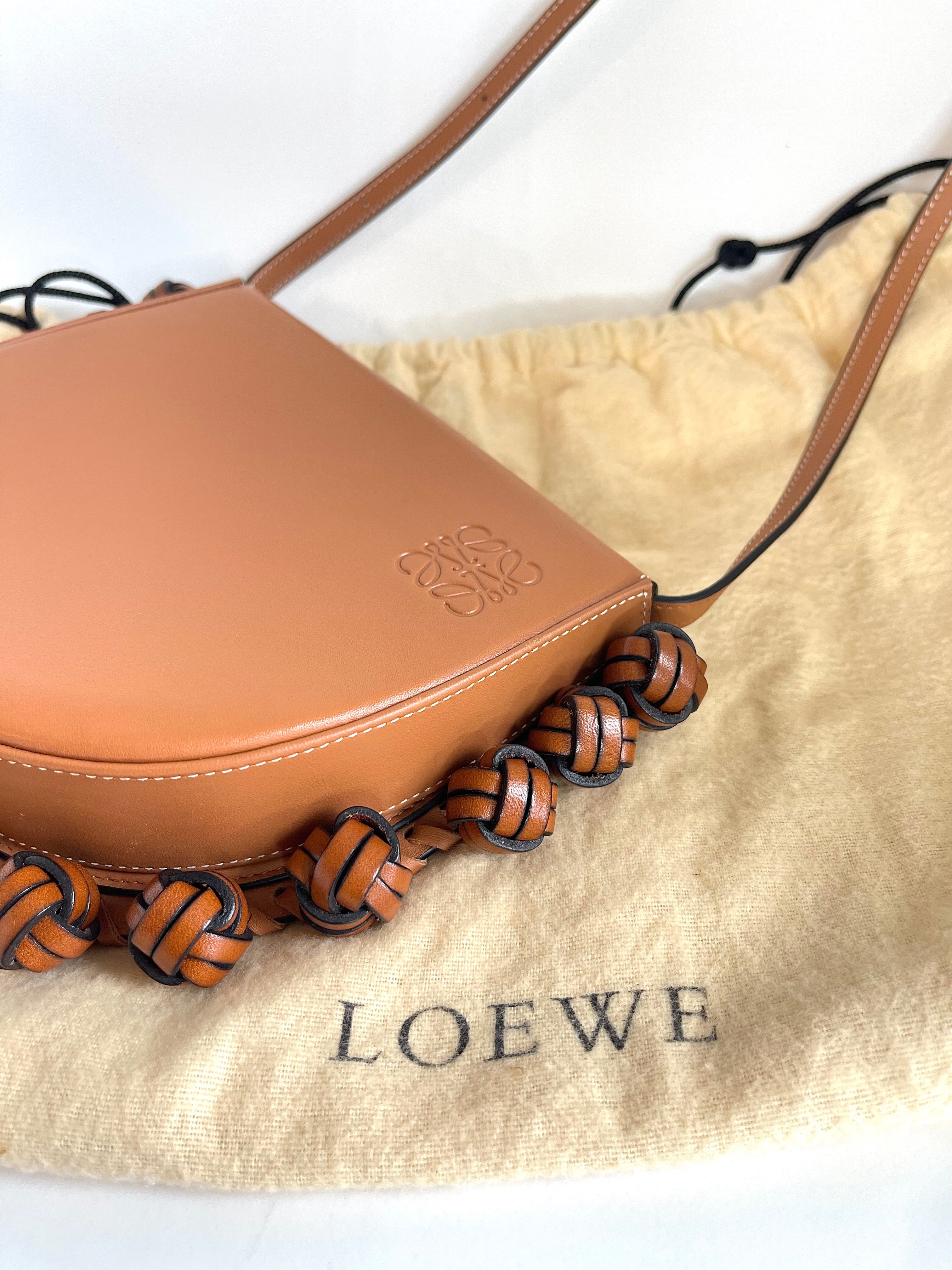 LOEWE BROWN KNOT BOHO CROSSBODY BAG