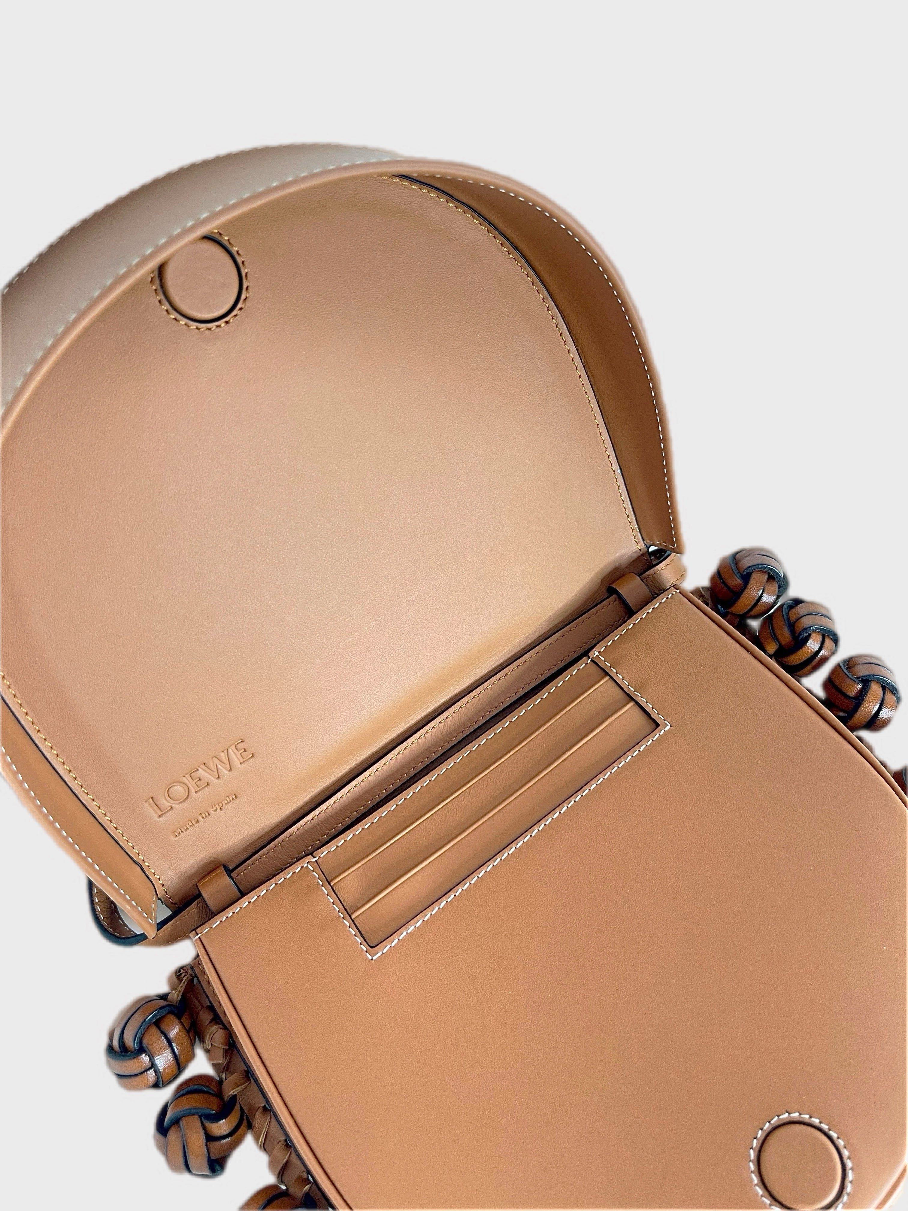 LOEWE BROWN KNOT BOHO CROSSBODY BAG