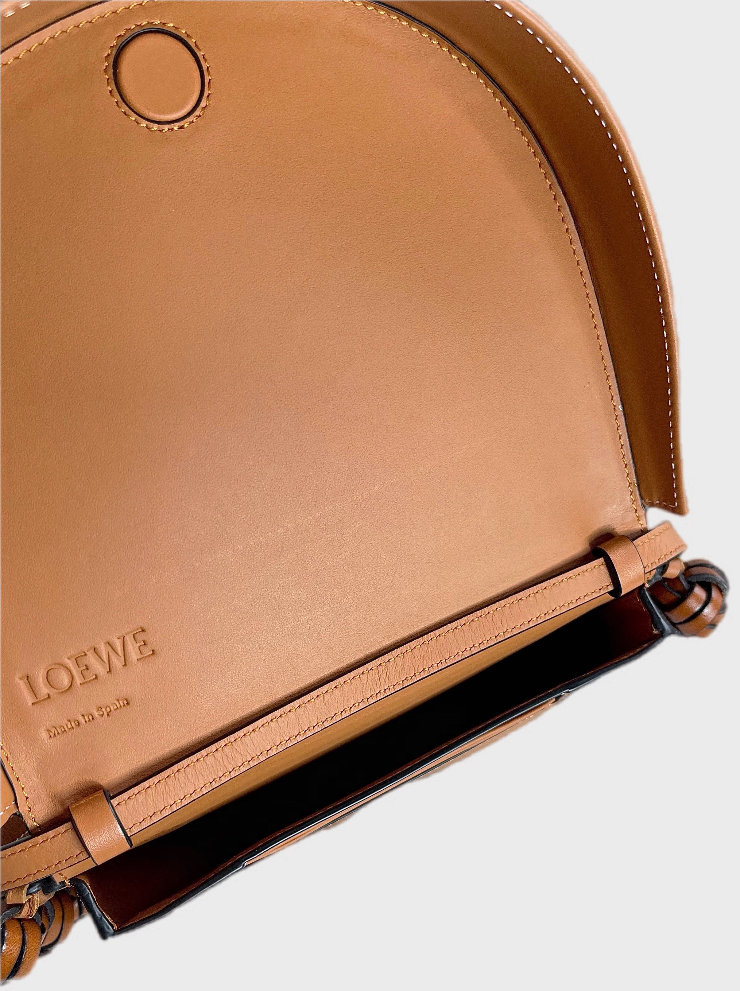 LOEWE BROWN KNOT BOHO CROSSBODY BAG
