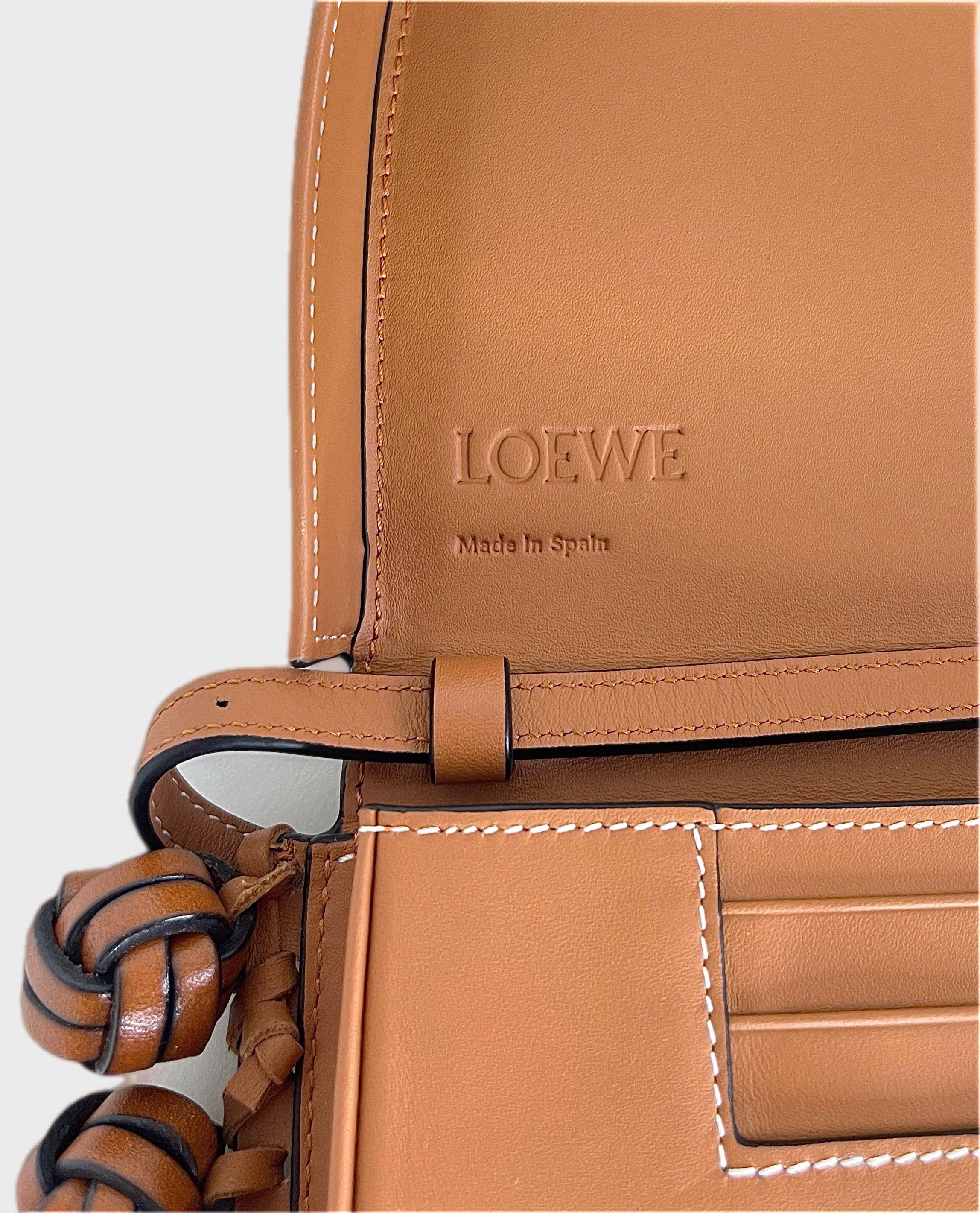 LOEWE BROWN KNOT BOHO CROSSBODY BAG
