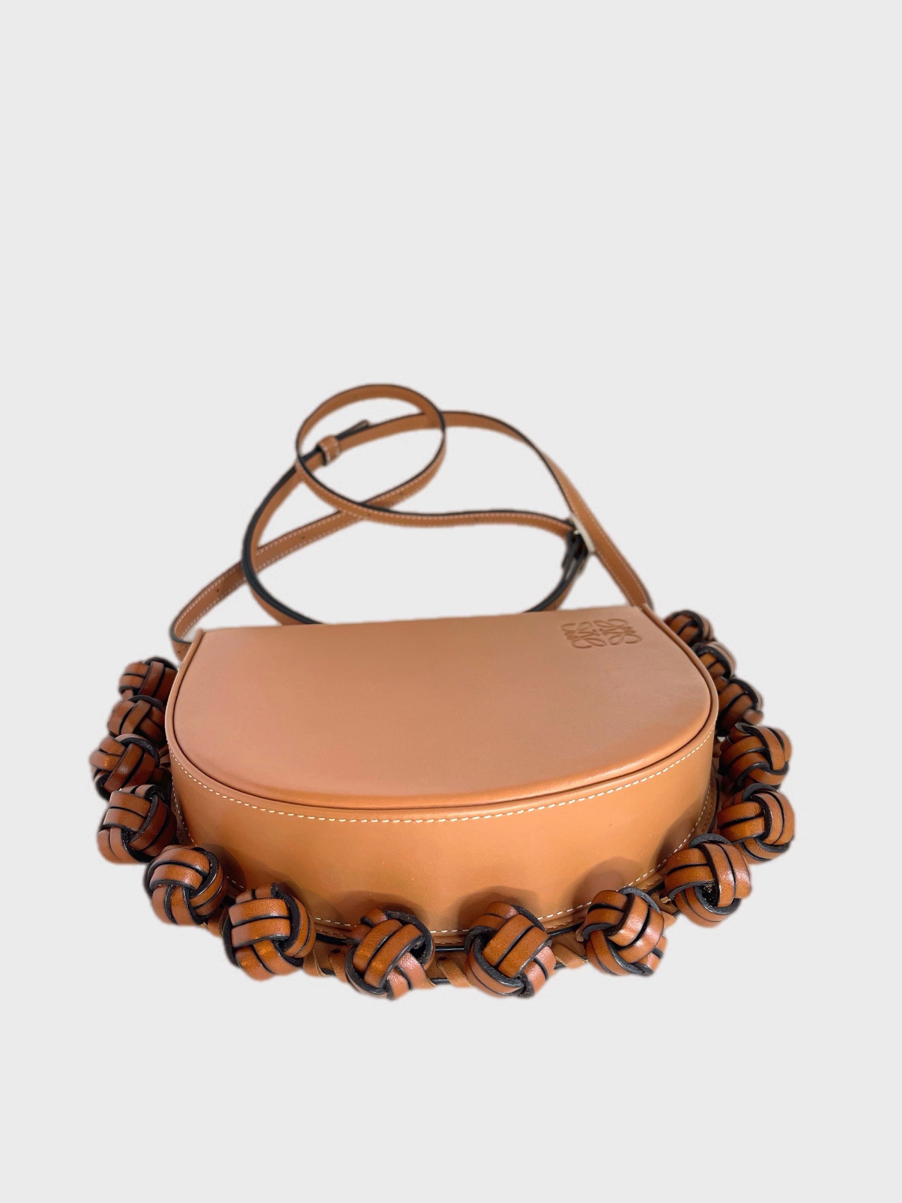 LOEWE BROWN KNOT BOHO CROSSBODY BAG
