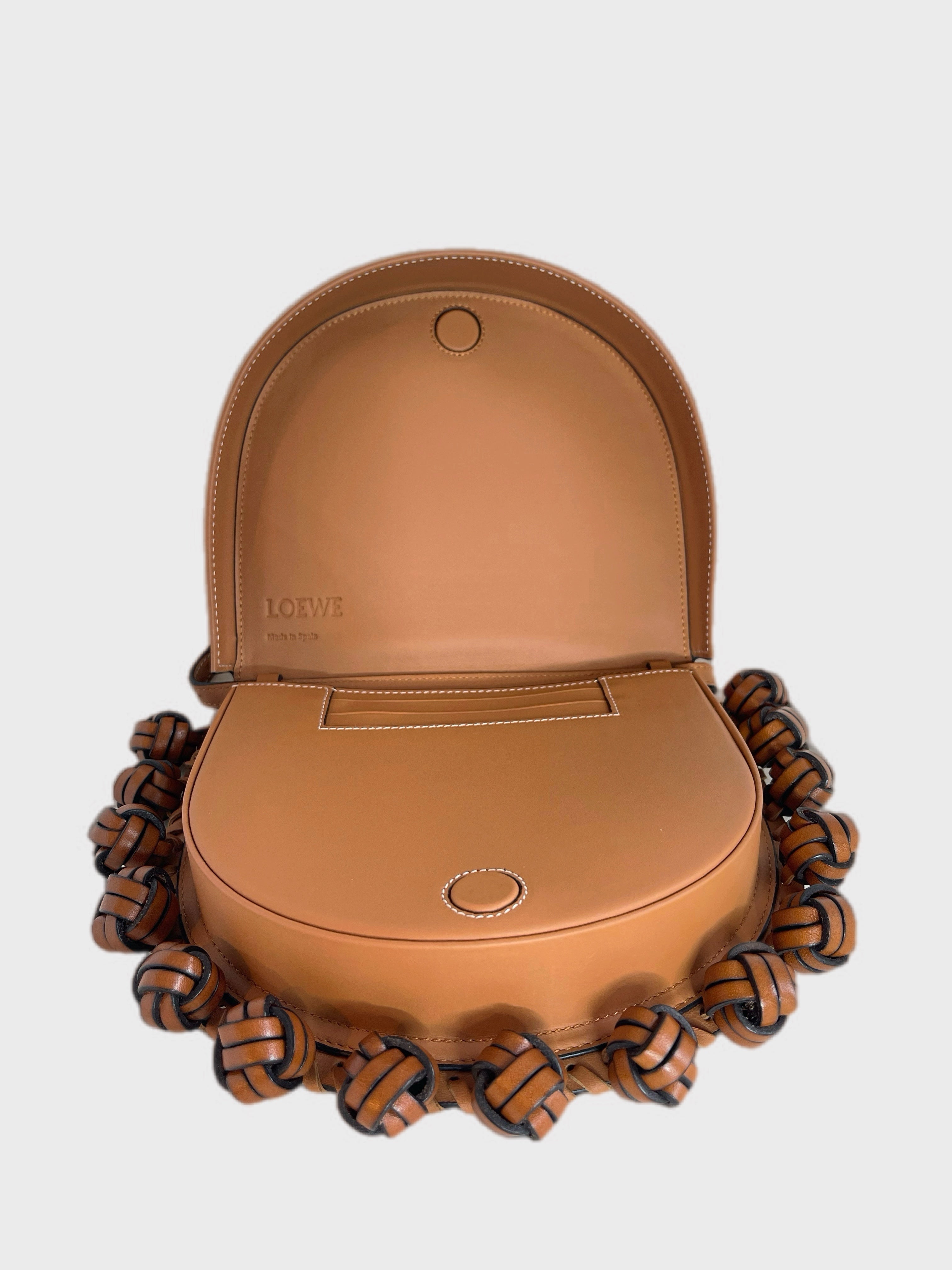 LOEWE BROWN KNOT BOHO CROSSBODY BAG