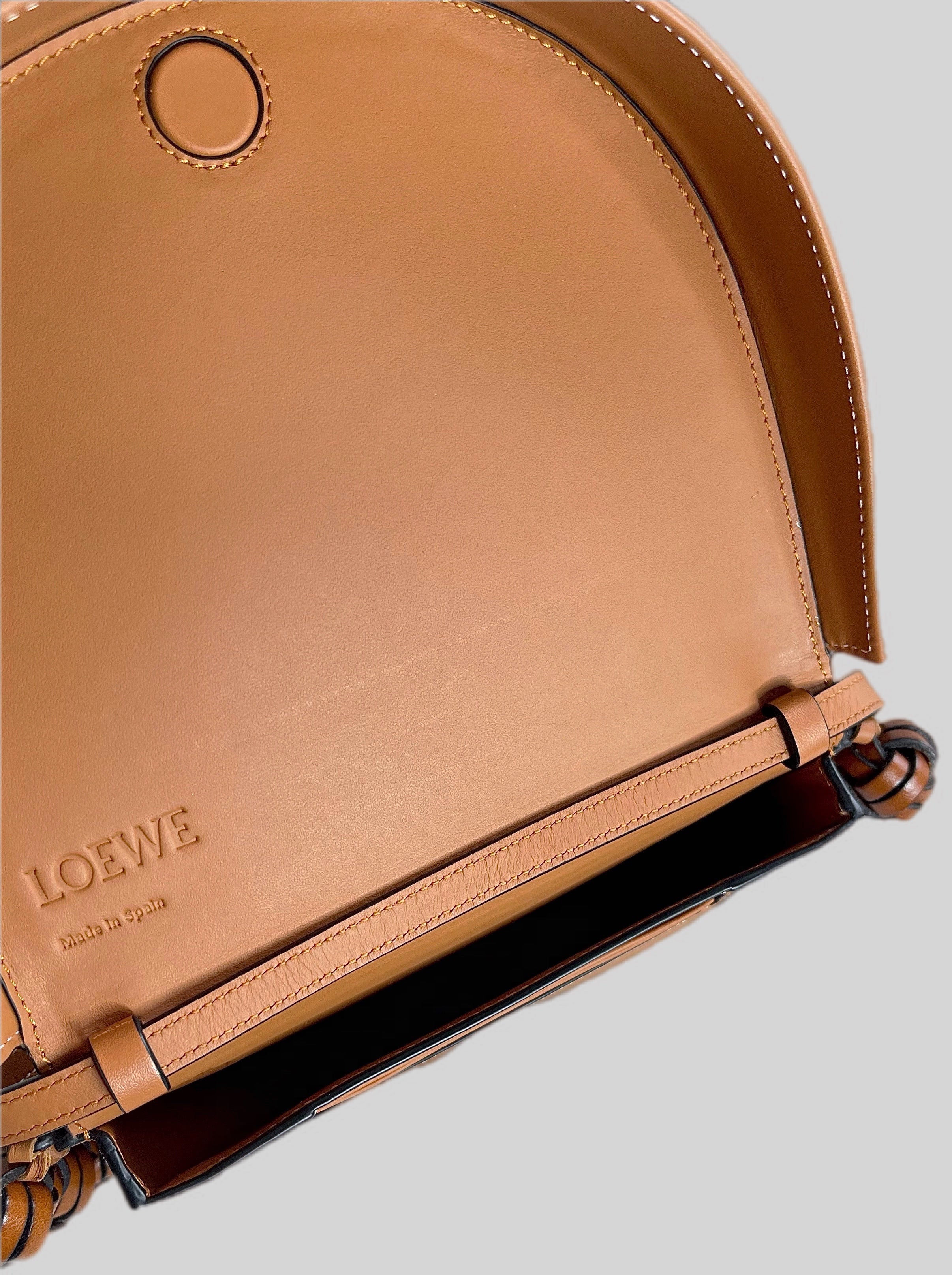 LOEWE BROWN KNOT BOHO CROSSBODY BAG