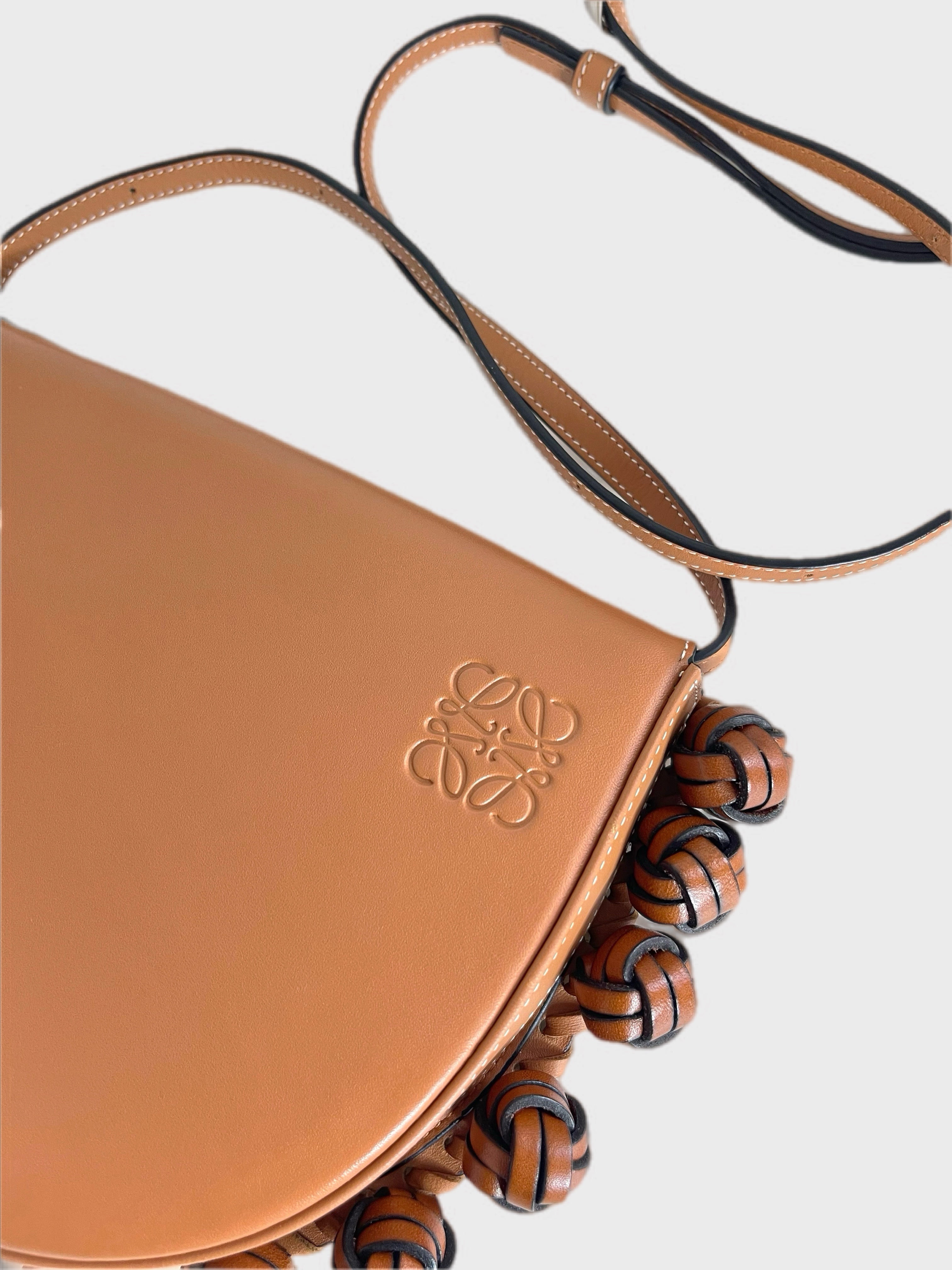 LOEWE BROWN KNOT BOHO CROSSBODY BAG