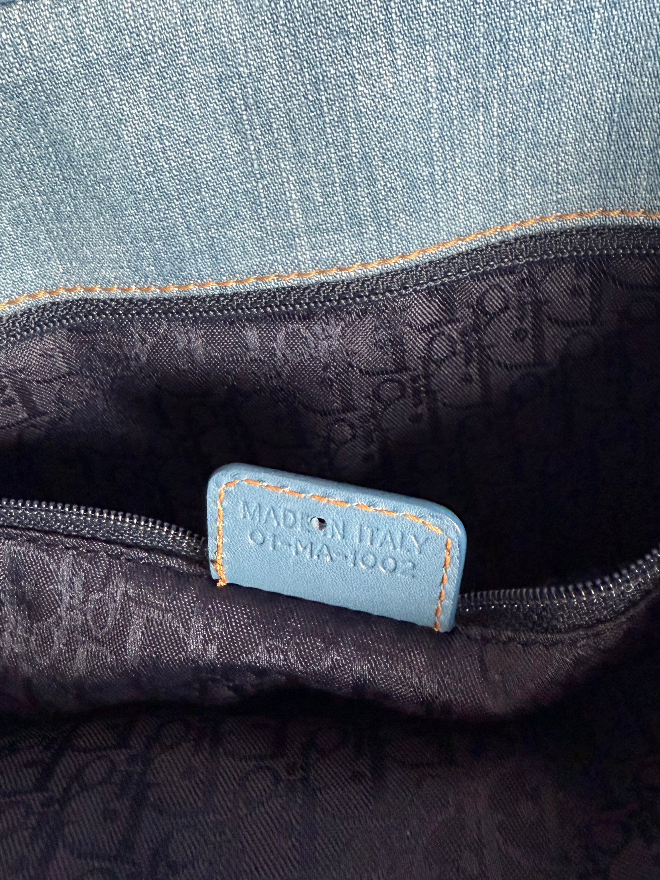 DIOR RARE DENIM SADDLE BAG LACE IT UP