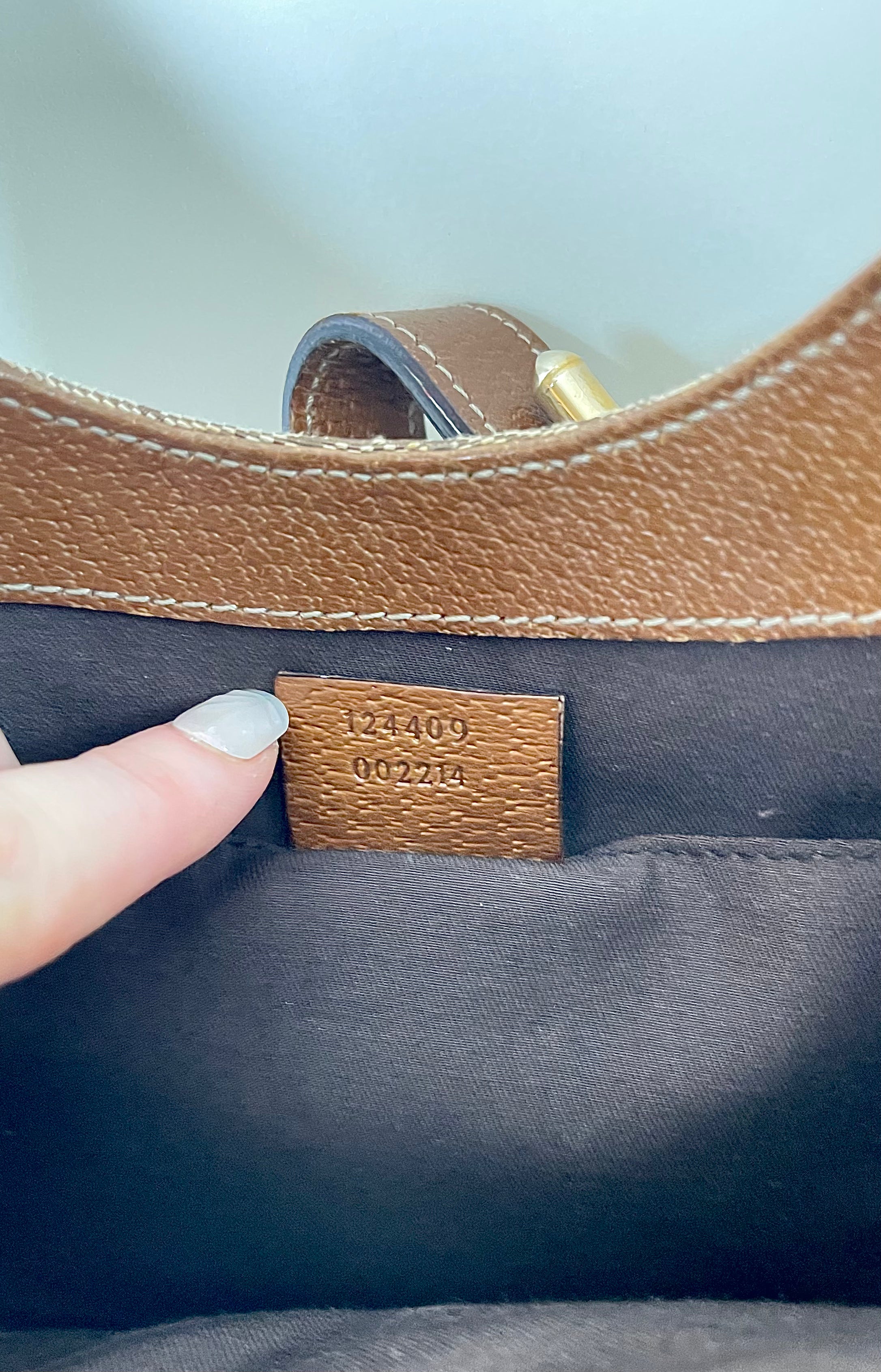 GUCCI NAILHEAD JACKIE VINTAGE MONOGRAM BROWN Y2K
