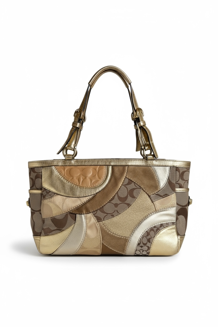 VINTAGE COACH Y2K 2000s GOLD BAG