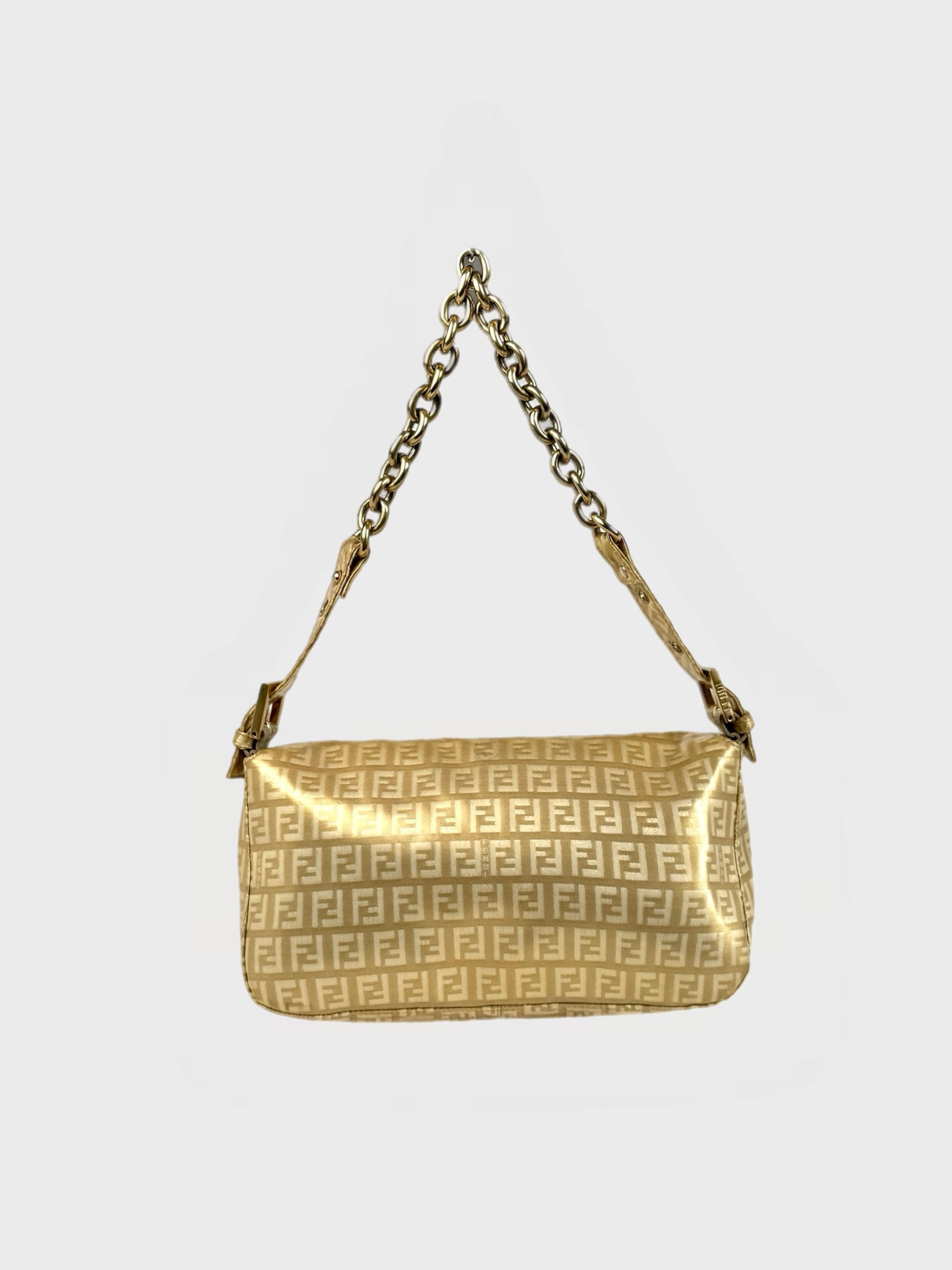 FENDI VINTAGE BAGUETTE GOLD BEIGE