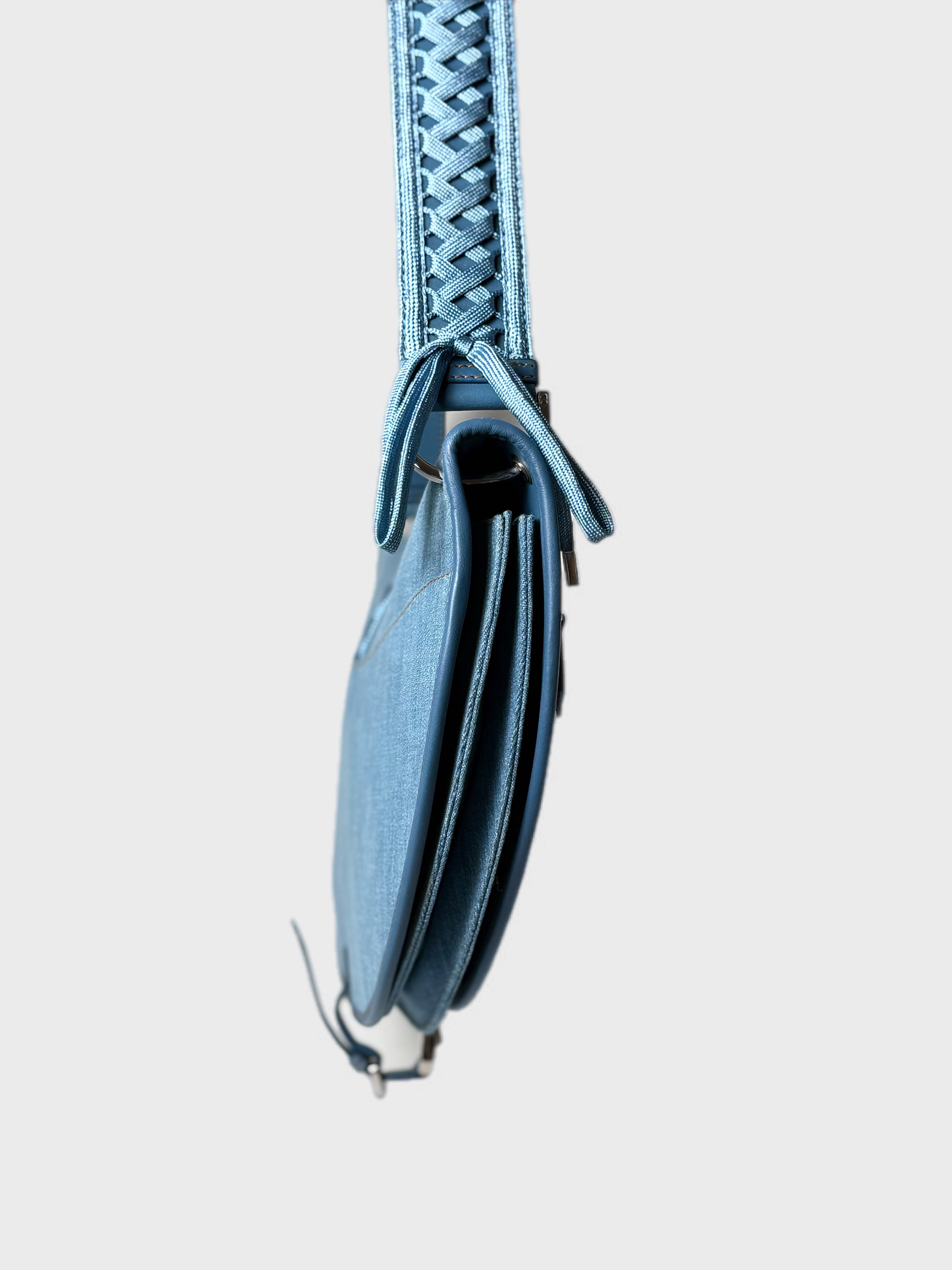 DIOR RARE DENIM SADDLE BAG LACE IT UP