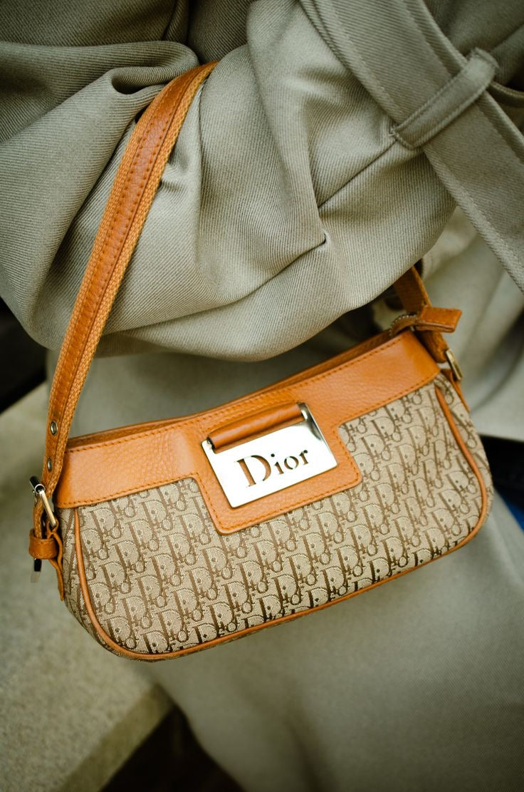 Y2K DIOR COLUMBUS VINTAGE  TROTTER TAN