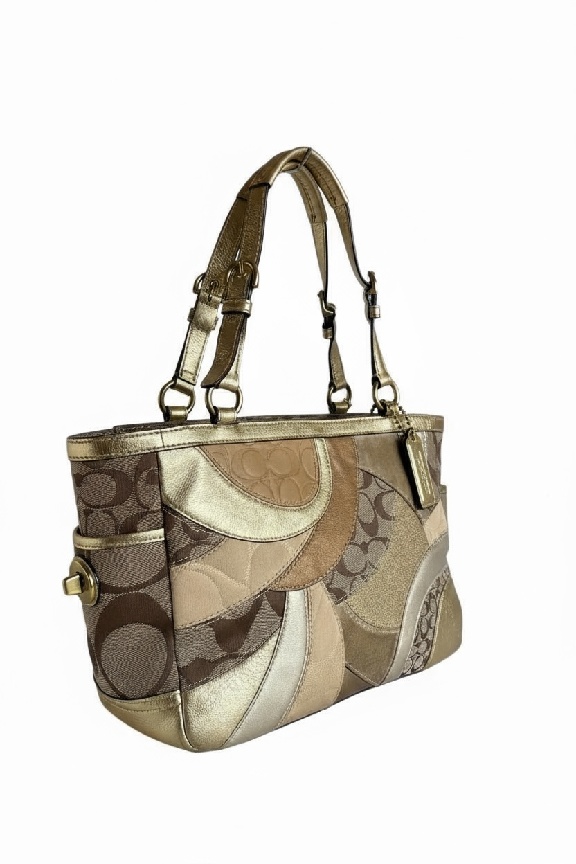 VINTAGE COACH Y2K 2000s GOLD BAG