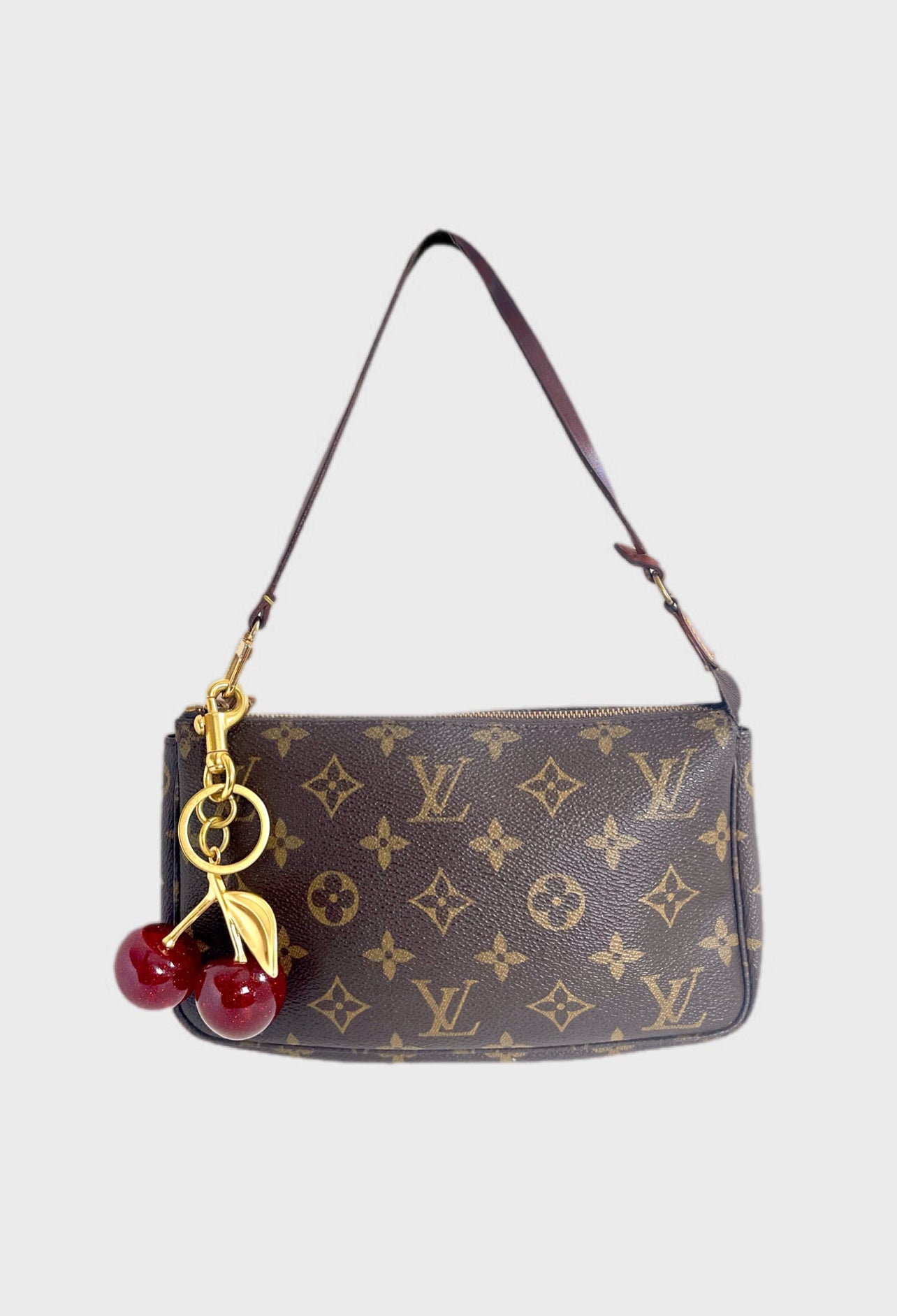 LOUIS VUITTON LV VINTAGE MONOGRAM POCHETTE Y2K CHERRY